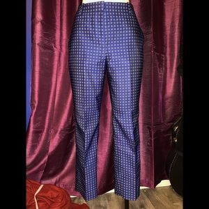 Blue Patterned J Crew Pants